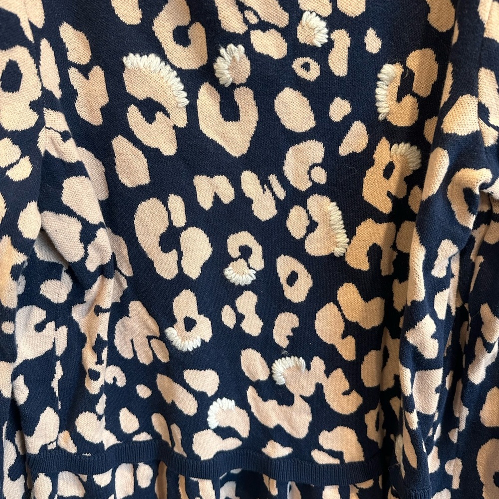 Moth Leopard Print Sweater‎ with Ruffle Hem - Picture 9 of 11